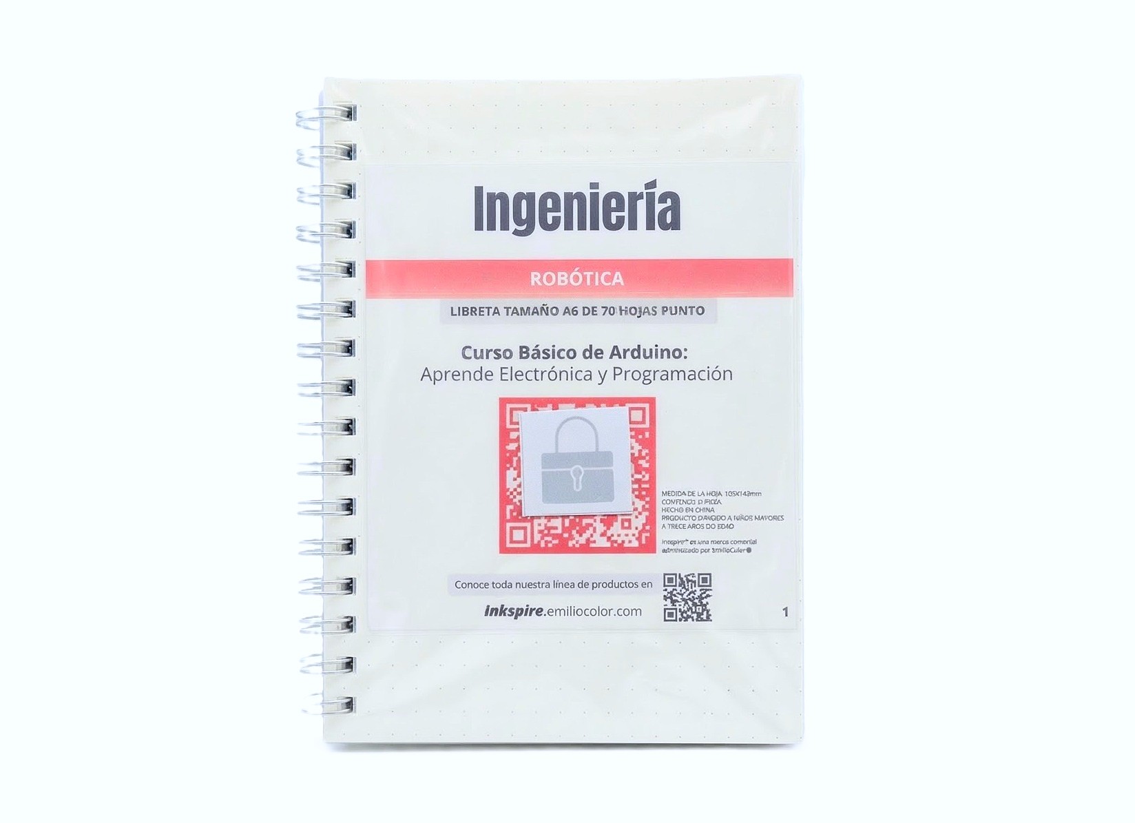 Lote de 5 libretas con curso de robótica