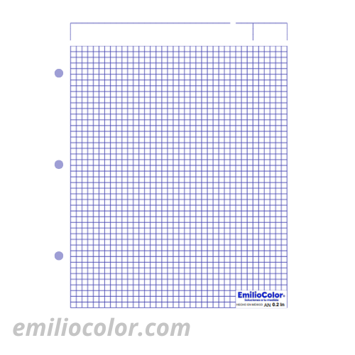Paquete de Hojas Cuadriculadas Azul para Carpeta AC